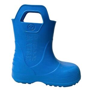 Outdoor Master Kids Pull On Light Weight Blue EVA Rain Boots Size 7